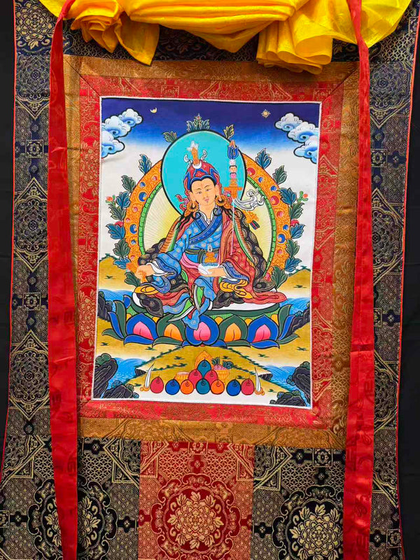 Guru Rinpoche Padmasambhava Thangka - Silk Framed