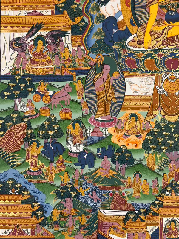 Buddha Life Story Large Thangka