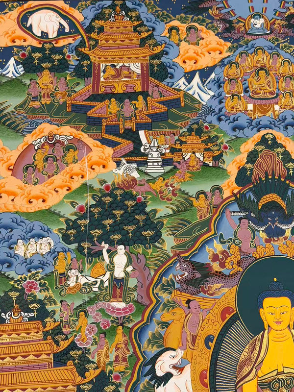 Buddha Life Story Large Thangka