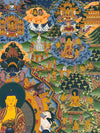 Buddha Life Story Large Thangka