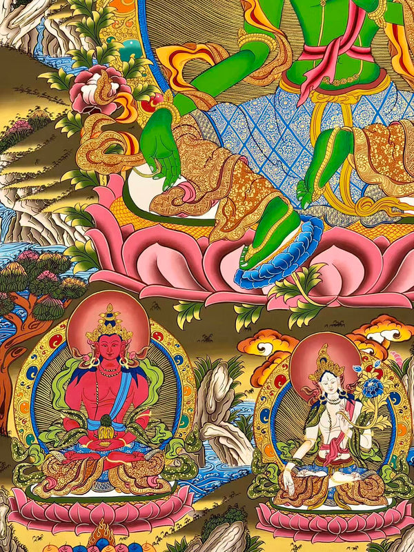 Green Tara Large Thangka