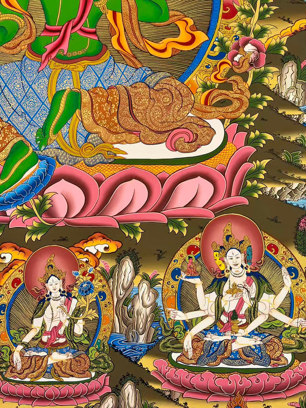Green Tara Large Thangka