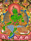 Green Tara Large Thangka