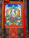 Vajrasattva Thangka - Silk Framed