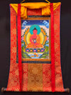 Amitabha Buddha Thangka - Silk Framed