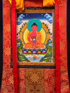 Amitabha Buddha Thangka - Silk Framed