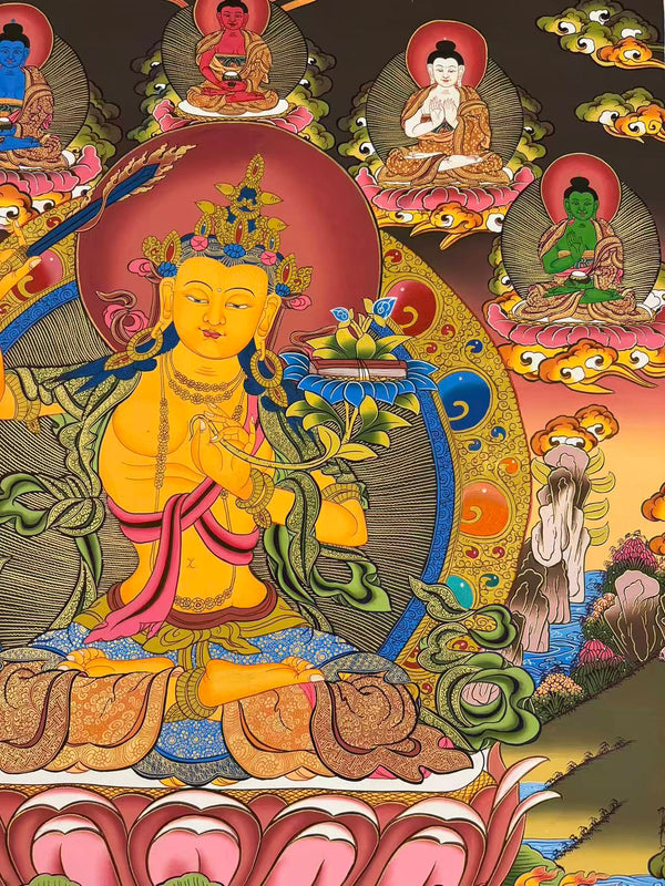 Manjushri Large Masterpiece Thangka