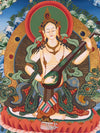 Goddess Saraswati Thangka