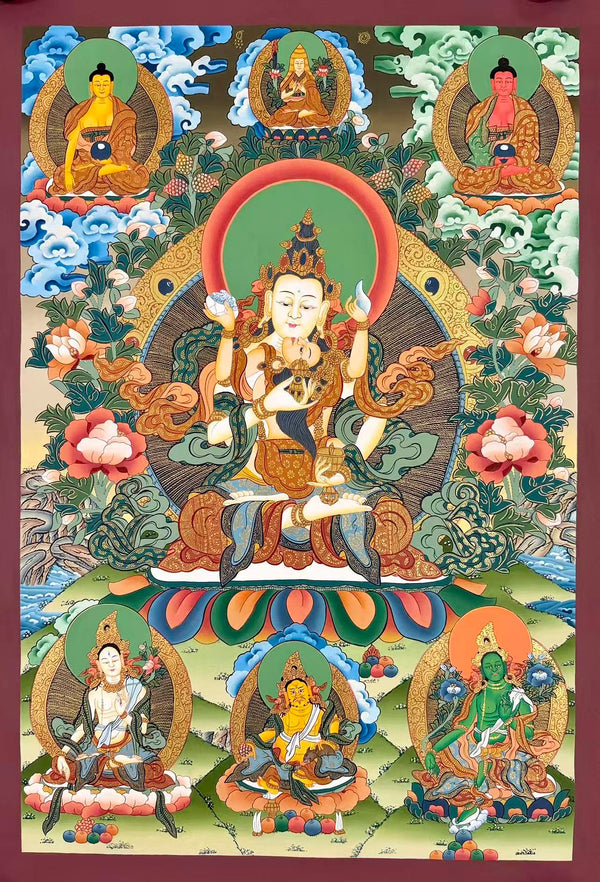 Vajrasattva Consort Thangka