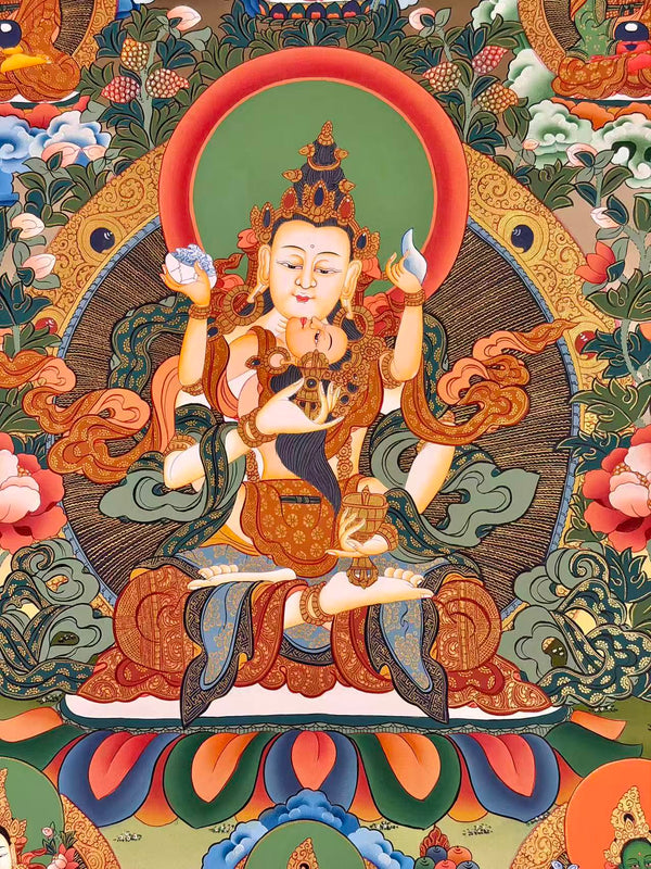Vajrasattva Consort Thangka