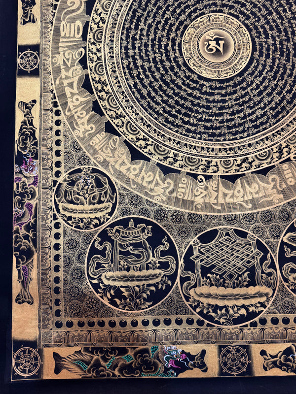 Om Mantra Mandala Large Thangka