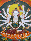 Mother Goddess Chundi Tibetan Thangka Painting