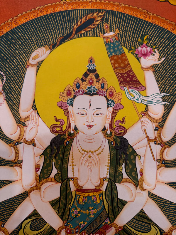 Mother Goddess Chundi Tibetan Thangka Painting