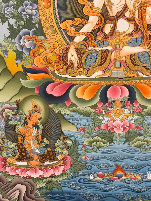 White Tara Large Thangka