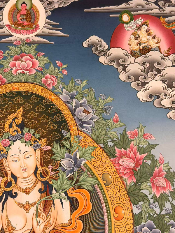 White Tara Large Thangka