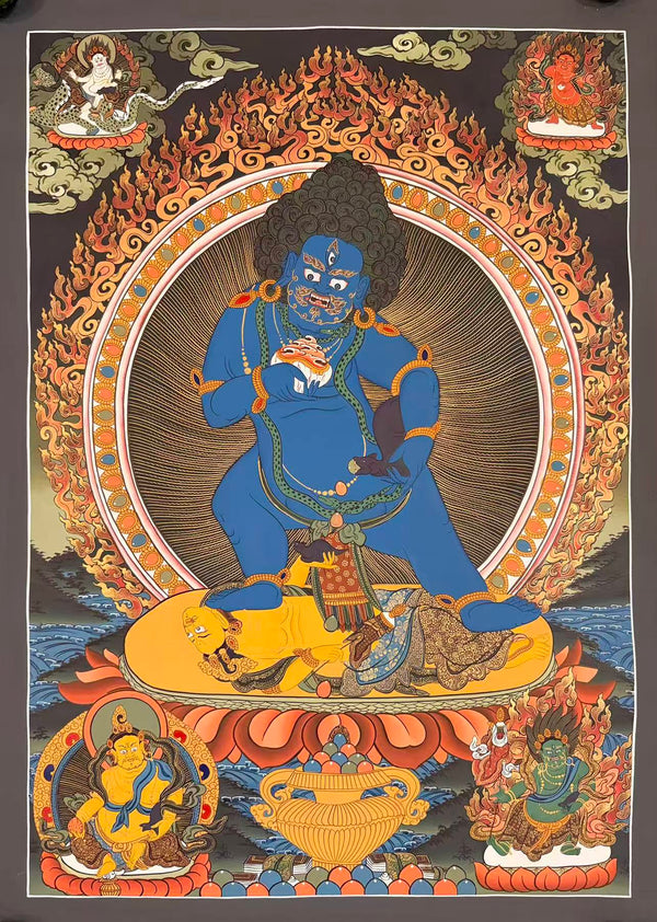 Black Jambala Masterpiece Thangka