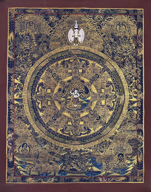 Buddha Life Story Mandala Thangka