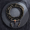 Obsidian with Hematite Grounding Mala