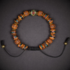 Rudraksha Bracelet with Turquoise & Coral Inlaid