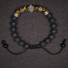 Lava Stone with Tiger Eye Endless Knot Bracelet