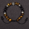 Onyx with Tiger Eye Endless Knot Bracelet