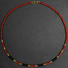 Red Jasper With Onyx Short Mala