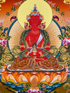 Amitayus Buddha Tibetan Thangka Painting