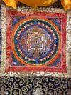 Kalachakra Mandala Tibetan Thangka Painting - Silk Framed