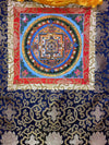 Kalachakra Mandala Tibetan Thangka Painting - Silk Framed