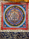 Kalachakra Mandala Tibetan Thangka Painting - Silk Framed
