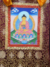 Shakyamuni Buddha Thangka - Silk Framed