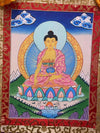 Shakyamuni Buddha Thangka - Silk Framed