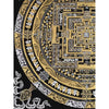 Kalachakra Mandala Black and Gold Thangka Painting