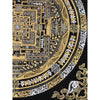 Kalachakra Mandala Black and Gold Thangka Painting