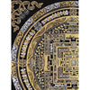 Kalachakra Mandala Black and Gold Thangka Painting