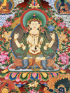 Chenrezig Masterpiece Large Thangka Painting