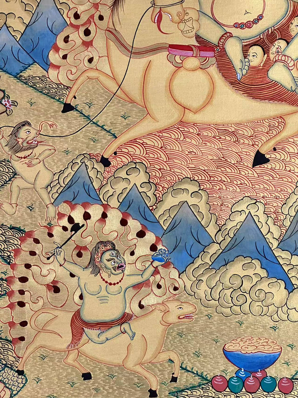 Palden Lhamo - The Protectress Of Tibet Thangka