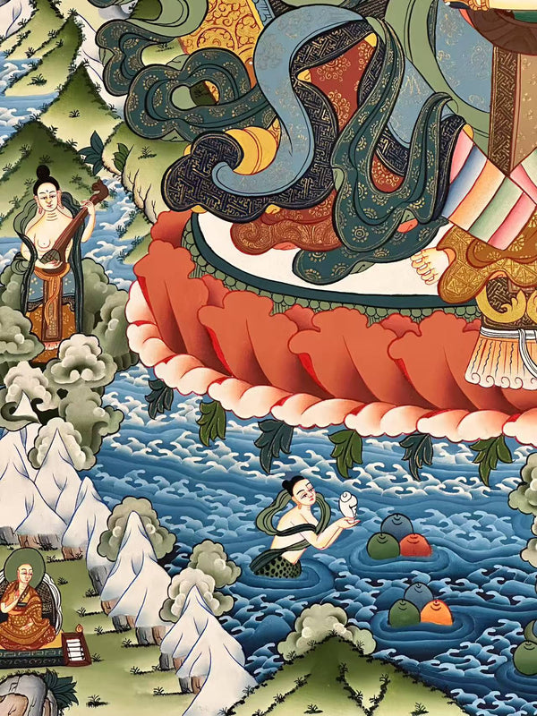 Goddess Saraswati Thangka