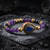 Amethyst and Matt Onyx Illumination Energy Bracelet - Art Of Tibet