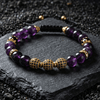 Amethyst and Onyx Zircon Charm Bracelet - Art Of Tibet