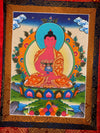 Amitabha Buddha Thangka - Silk Framed - Art Of Tibet