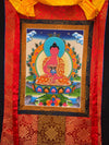 Amitabha Buddha Thangka - Silk Framed - Art Of Tibet