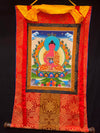 Amitabha Buddha Thangka - Silk Framed - Art Of Tibet