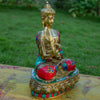 Amoghasiddhi Blessing Buddha Bronze Statue with Stone Inlaid - Art Of Tibet