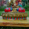 Amoghasiddhi Blessing Buddha Bronze Statue with Stone Inlaid - Art Of Tibet