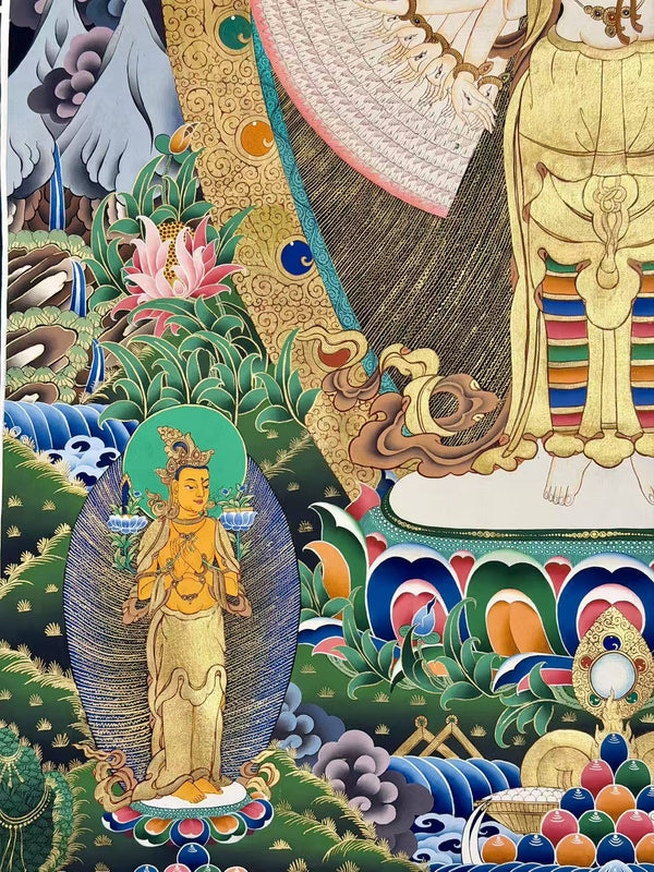 Avalokiteshvara Large Thangka Painting - Art Of Tibet