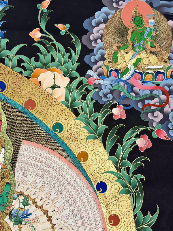 Avalokiteshvara Large Thangka Painting - Art Of Tibet