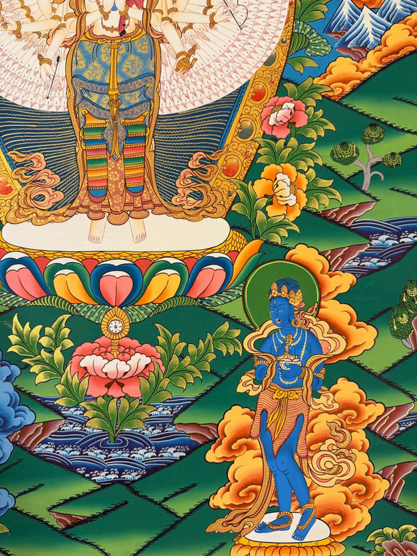 Avalokiteshvara Large Thangka Painting - Art Of Tibet
