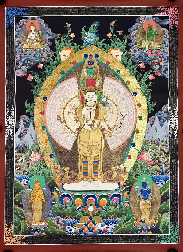 Avalokiteshvara Large Thangka Painting - Art Of Tibet