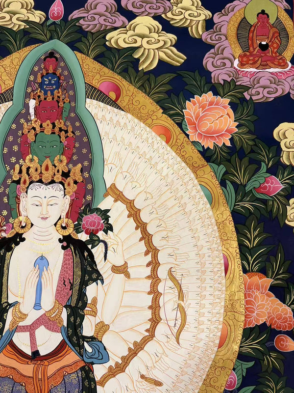 Avalokiteshvara Large Thangka Painting - Art Of Tibet